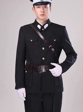 二狗子黑色民国时期巡捕房伪军演出服舞台表演服影视服装话剧高端