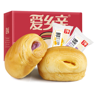 15.9元包邮  爱乡亲 水果夹心面包 500g*2箱