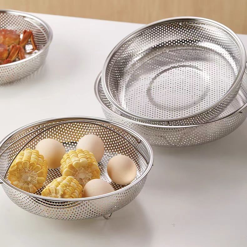出口22.5cm很实用 多功能不锈钢提篮蒸架 厨房蔬菜瓜果收纳沥水篮,厨房/烹饪用具,蒸格/蒸片/蒸架,淘宝优惠券,粉丝福利购,淘宝优惠卷