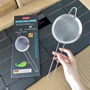 40目孔!家用304不锈钢密漏耐高温过滤网勺面粉筛