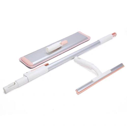 铝制可伸缩杆家用套装 拖把+刮水器+晾衣插