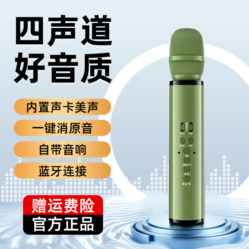 听声者蓝牙麦克风话筒音响一体家用全民唱歌家庭ktv无线儿童k歌
