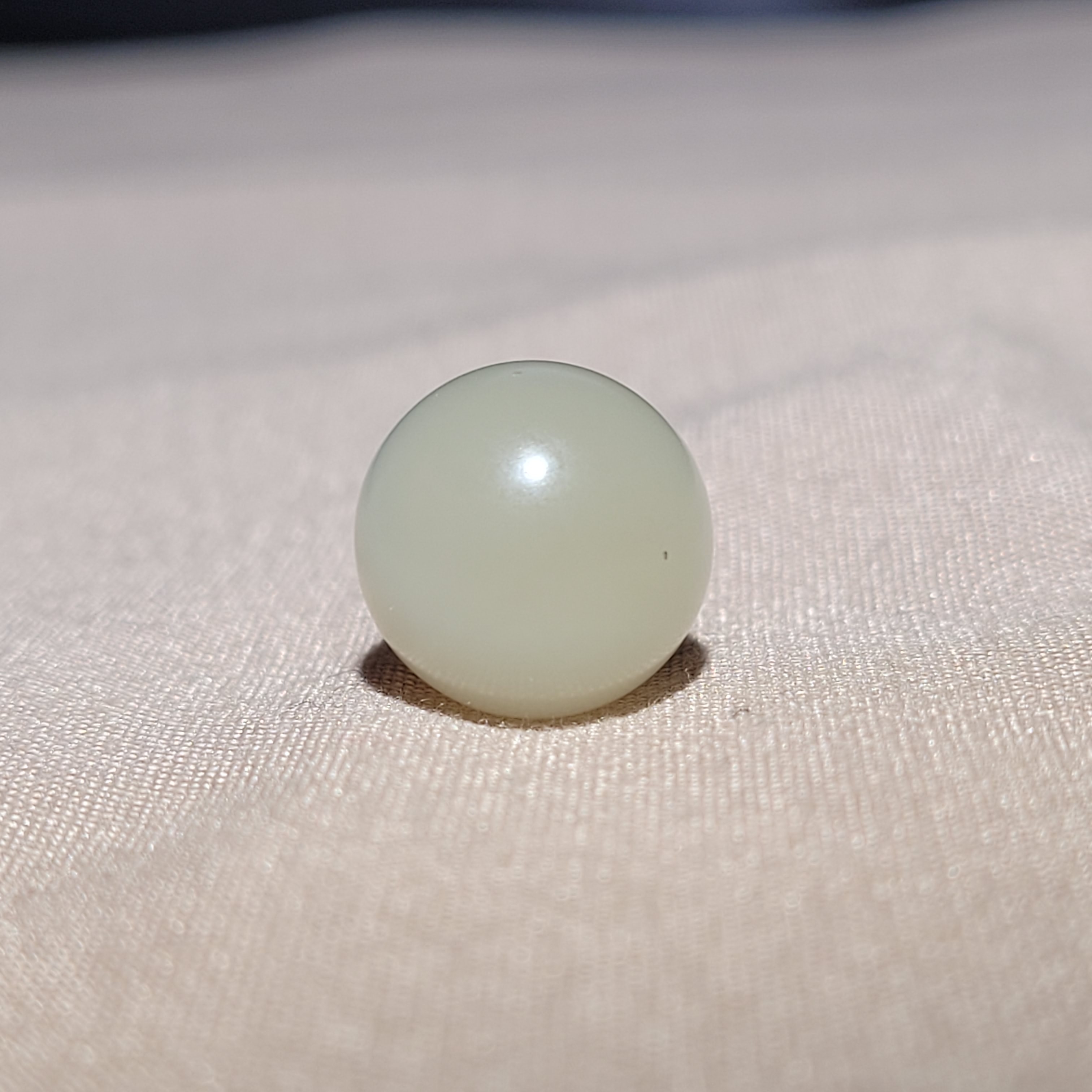 天然和田玉圆珠卡12mm散珠单珠圆珠天然玉石顶珠手链手串配珠