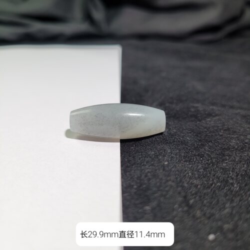 天然和田玉青花勒子天珠桶珠锁骨吊坠文玩配珠配饰顶珠隔珠DIY