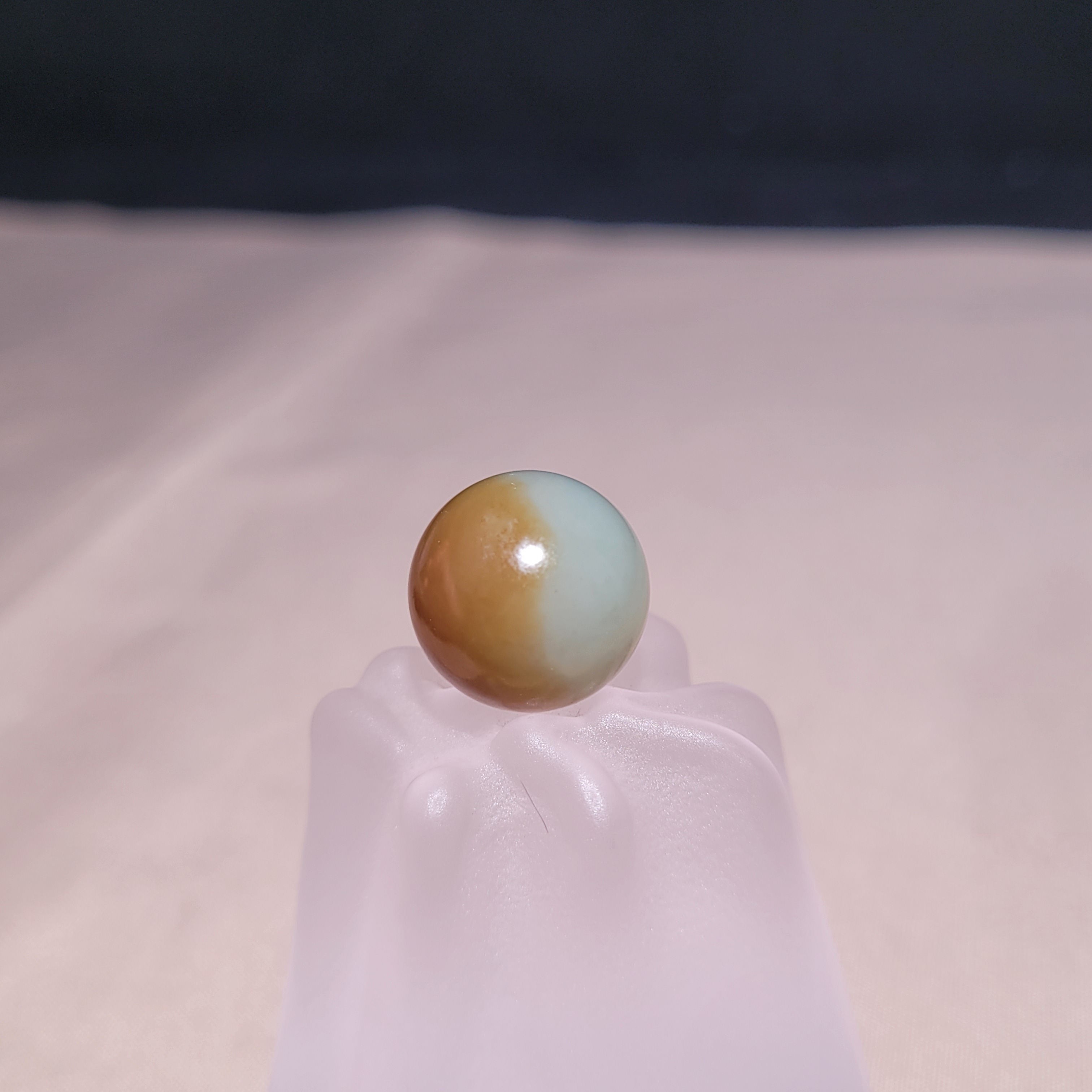 天然和田玉新疆且末料卡14mm单珠散珠文玩配珠多宝手串锁骨吊坠