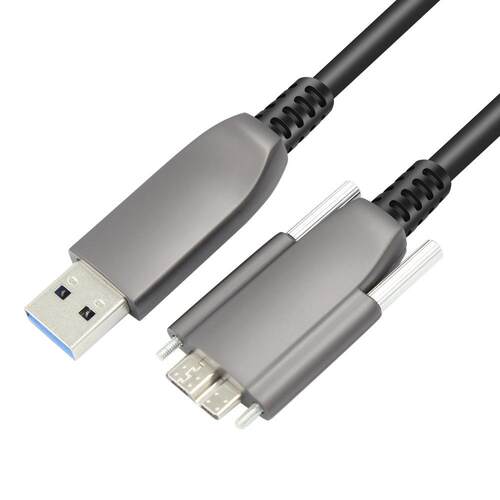光纤USB3.0转microB工业相机高柔拖链耐弯机器人视觉数据线
