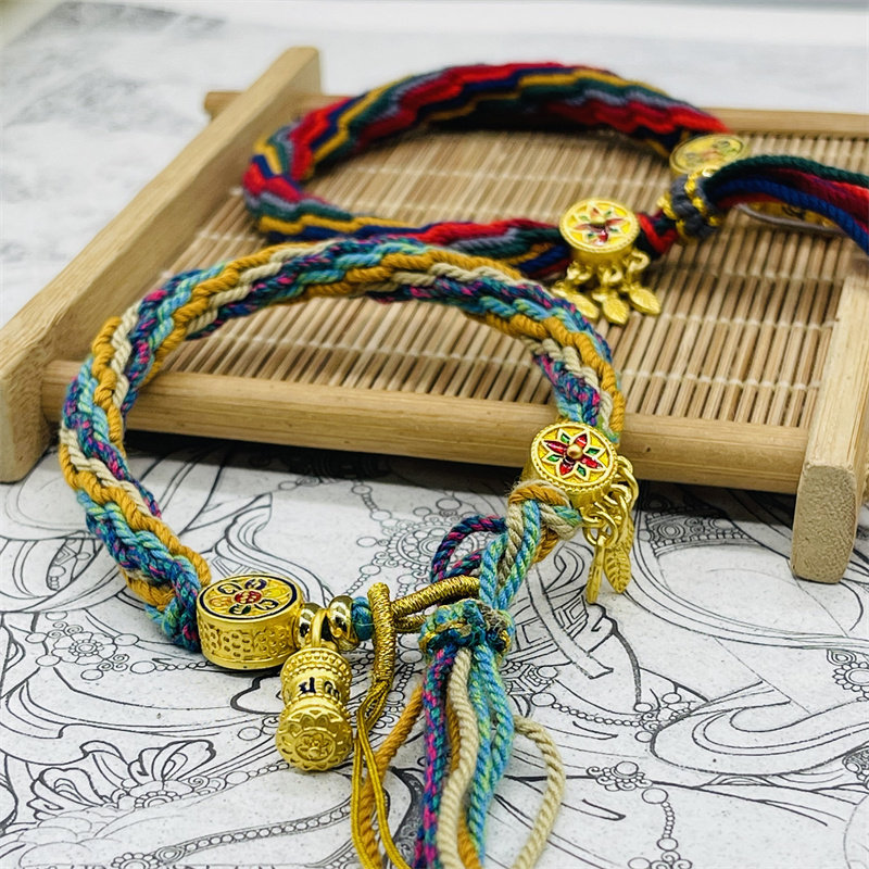 西藏旅游纪念品扎基同款手工编织金刚绳手绳手链情侣民风饰品礼品