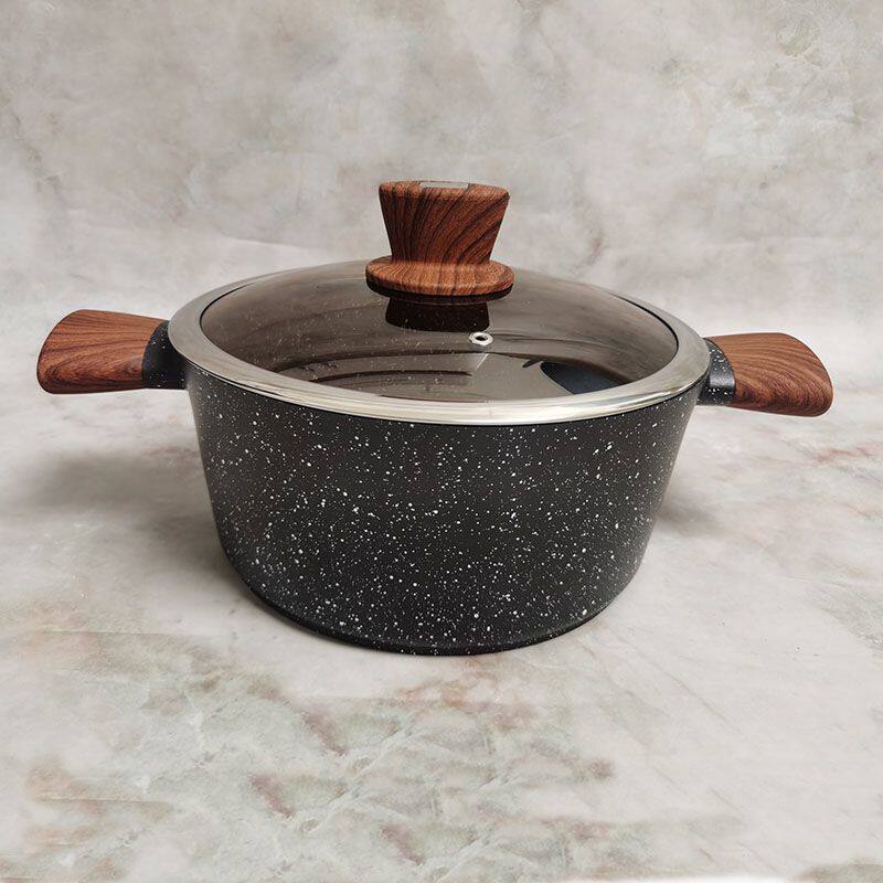 华玲大鹰麦饭石汤锅不粘锅蒸炖锅家用煮锅煲汤锅具燃气电磁炉通用