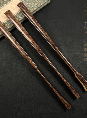 潘烁制9.5寸16方芝麻棕全芯玉竹芯折扇苏工扇面黑芝麻文玩扇骨