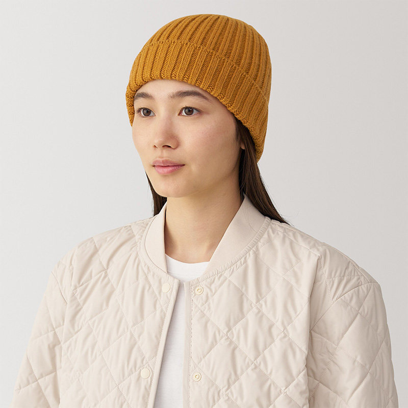 �ɵ��� ��ɫ ��ӡ��Ʒ MUJI ��ë�����Ʊ�֯ñ 80Ԫ