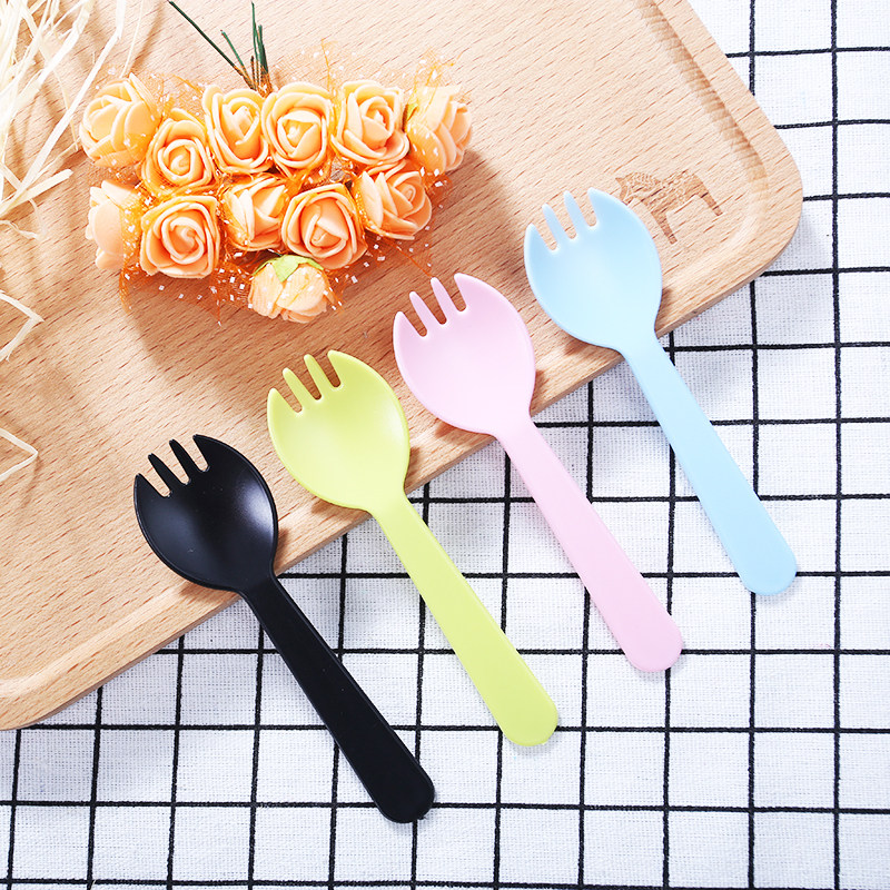 Plastic Disposable spoon Fork Fork spoon Fruit Cake Independent packing Dessert Knife and fork tablewarein the Tableware , Tableware , Fork/Spoon/Chopsticks set  category - from Buy2taobao.com to provide professional Taobao agent buy service