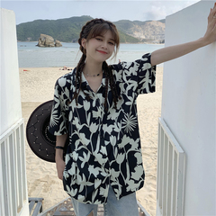 Real Price vintage Hong Kong Style relaxed flower short sleeve shirt