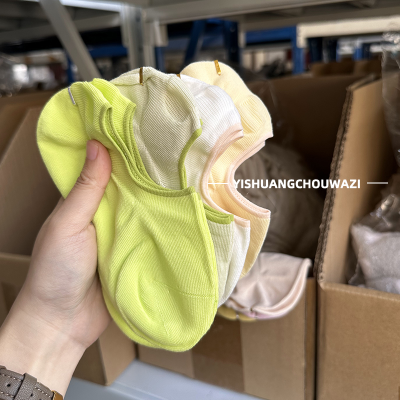 硅胶多巴胺色隐形船袜防滑夏季