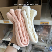 对自己好 100种方式 软萌秋冬女保暖澳绒仿貂绒中筒加绒加厚袜子