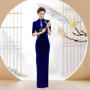 2025新款 走秀演出服 旗袍女金丝绒改良气质中国风高端中年妈妈长款