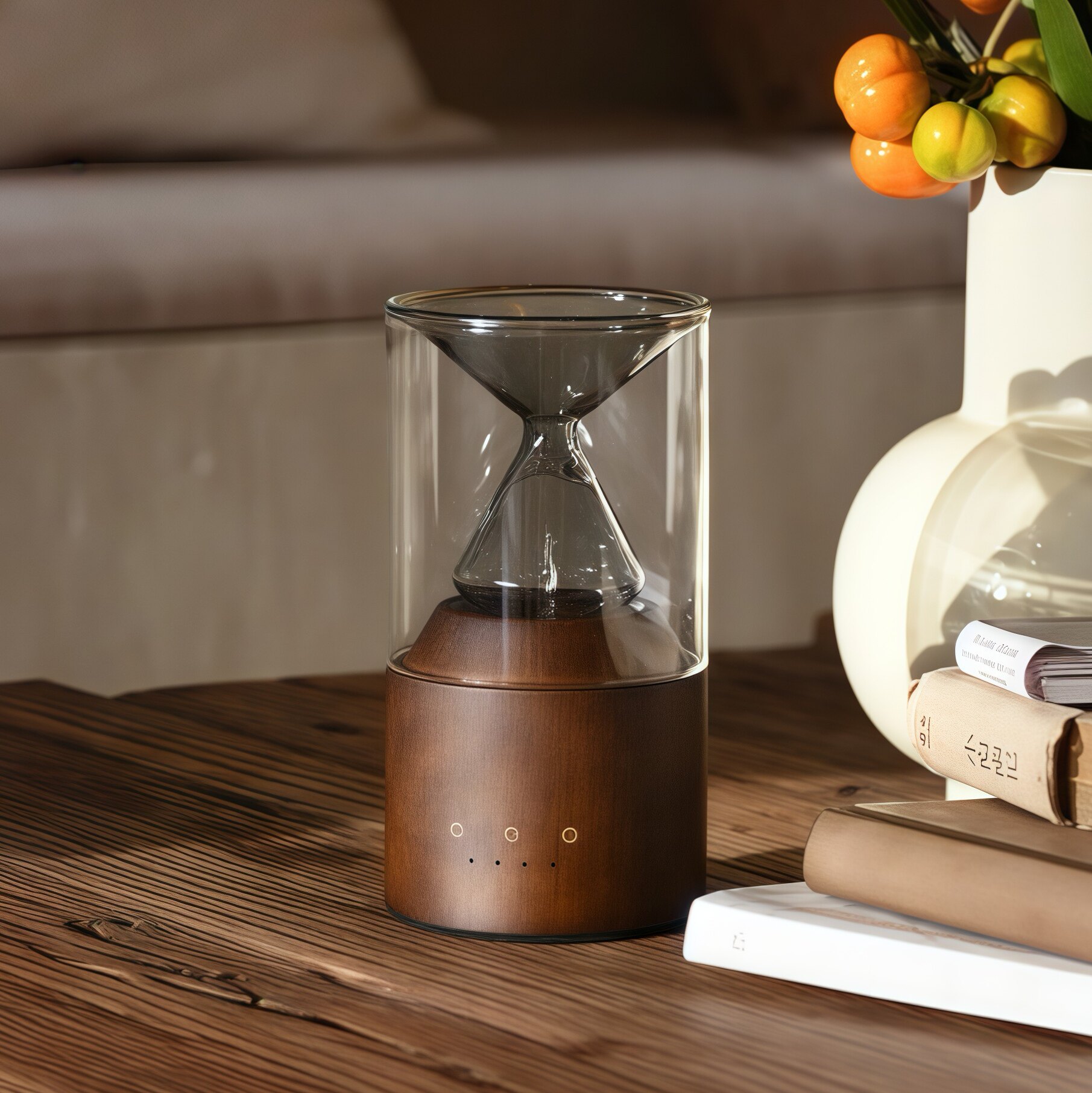 KONAN筒仓冷香仪创意艺术简约精油扩香薰机灯玻璃实木喷雾化香氛,生活电器,香薰机/多功能香氛机/自动加香机,淘宝优惠券,粉丝福利购,淘宝优惠卷