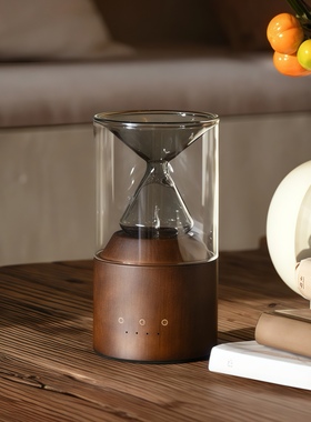 KONAN筒仓冷香仪创意艺术简约精油扩香薰机灯玻璃实木喷雾化香氛