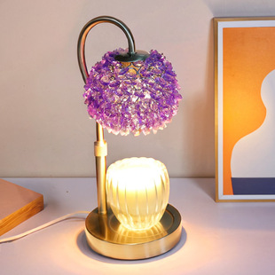 水晶香薰融蜡灯溶烛灯高级法式创意客厅卧室床头氛围香薰灯