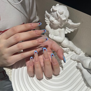 手工定制成品穿戴甲秋冬高级感显白爱心可拆假指甲贴片孕妇新娘