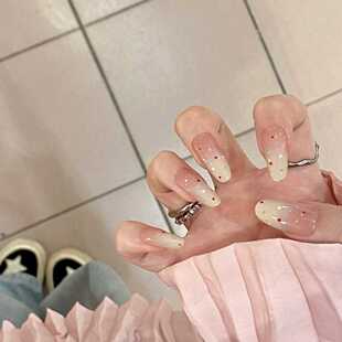 手工穿戴甲新款 高级感成品美甲贴片假指甲可拆卸孕妇新娘可带