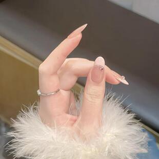 61手工定制穿戴甲美甲贴片成品纯欲千金水光温柔猫眼可拆卸假指甲