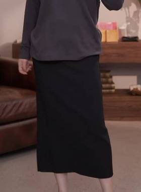 which微胖定制【山有枝】（加厚版）半身裙女高腰修身显瘦包臀