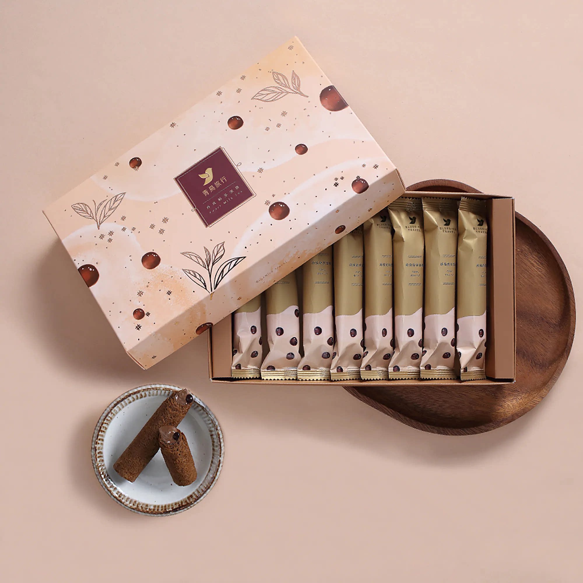 台湾零食代购青鸟旅行珍珠奶茶蛋卷花生芝麻巧克力办公室下午茶