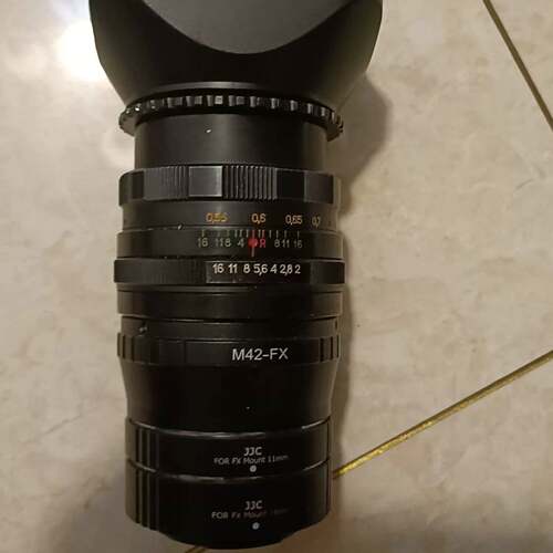 可维修JJC M42-FX转接环，带52mm遮光罩，适配FX卡口相议价