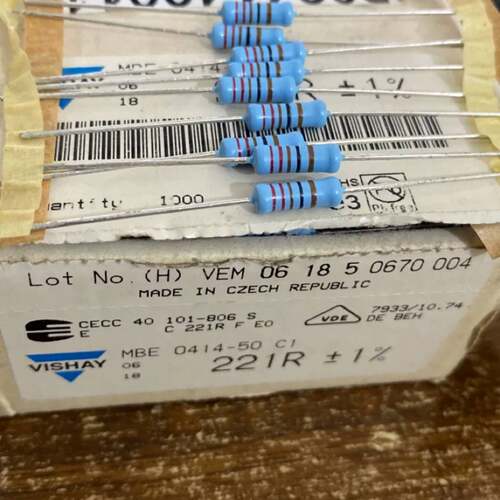 可维修221r铜脚0.5w威世Vishay金属膜电阻414，单价议价