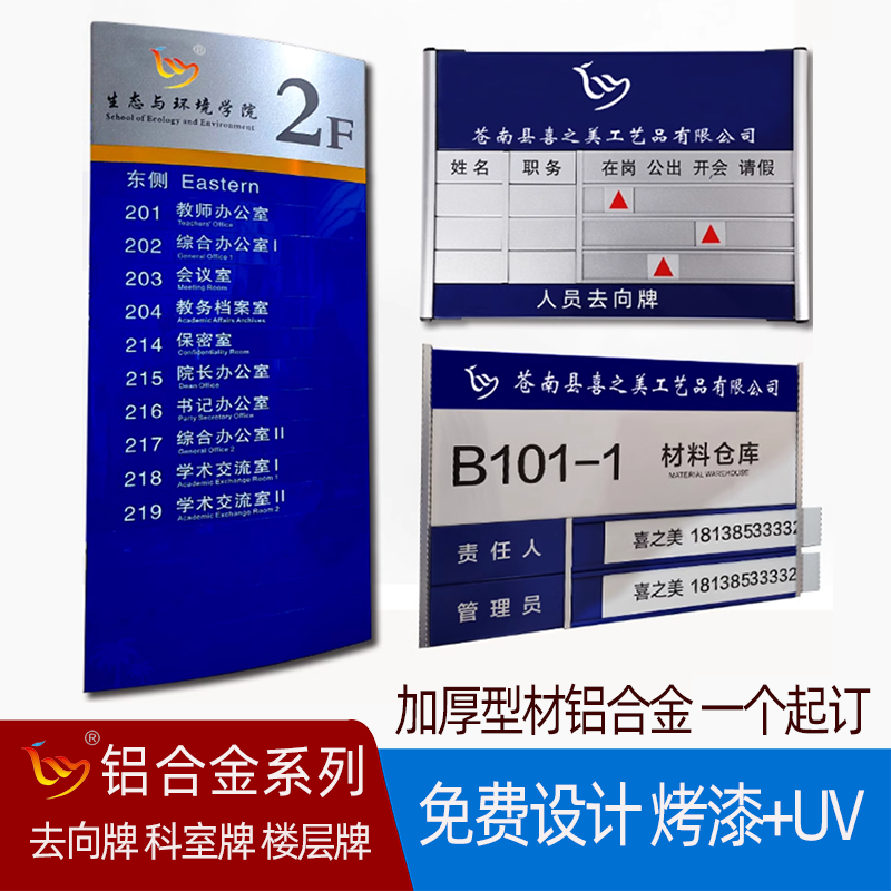烤漆去向牌科室楼层牌加厚铝合金