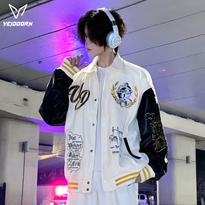维动圣骑士美式棒球服男秋季运动外套情侣宽松青少年休闲上衣夹克