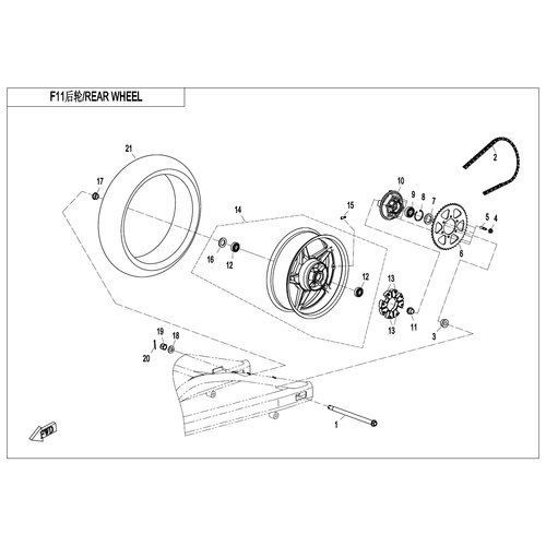 700CLX运动版后轮/轴承/轴套油封