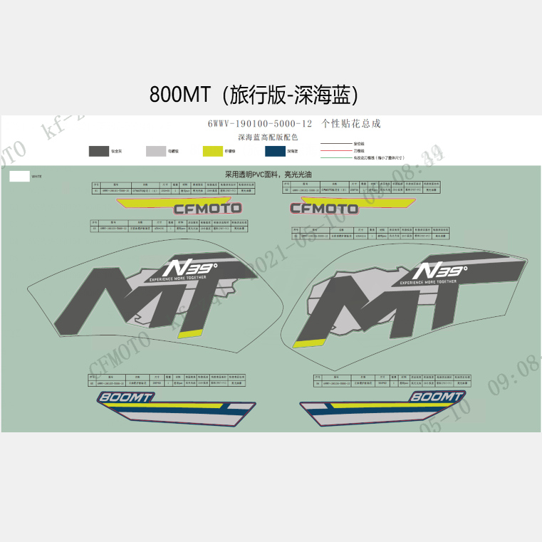 800MT(旅行版/运动版深海蓝)贴花
