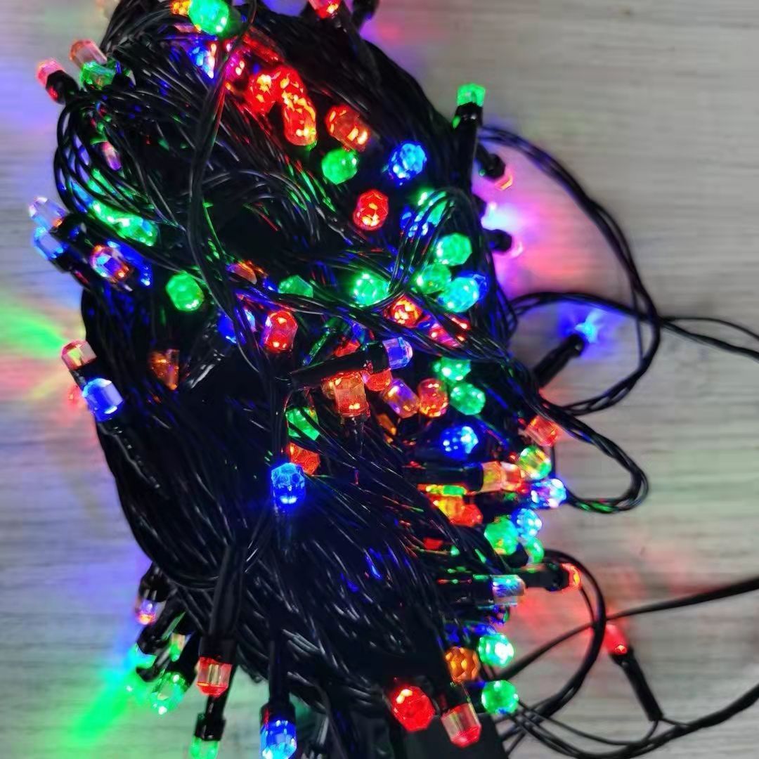 插电款黑线彩灯串灯闪灯阳台室内户外防水工程亮化装饰灯满天星闪