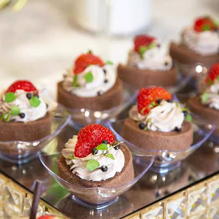 甜品碟酱油碟一次性碟子迷你味碟蘸料自助餐塑料蛋糕碟茶歇甜品台