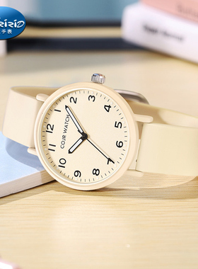 考试专用手表女款学生ins风小众初中初高中只看时间机械静音石英