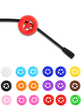 圆形五角星硅胶防滑套柔软防滑圈固定小巧防脱落耳勾耳挂眼镜配件