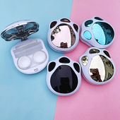 新款 护理伴侣盒双联盒MT8061 电镀隐形眼镜盒可爱猫爪美瞳盒便携式