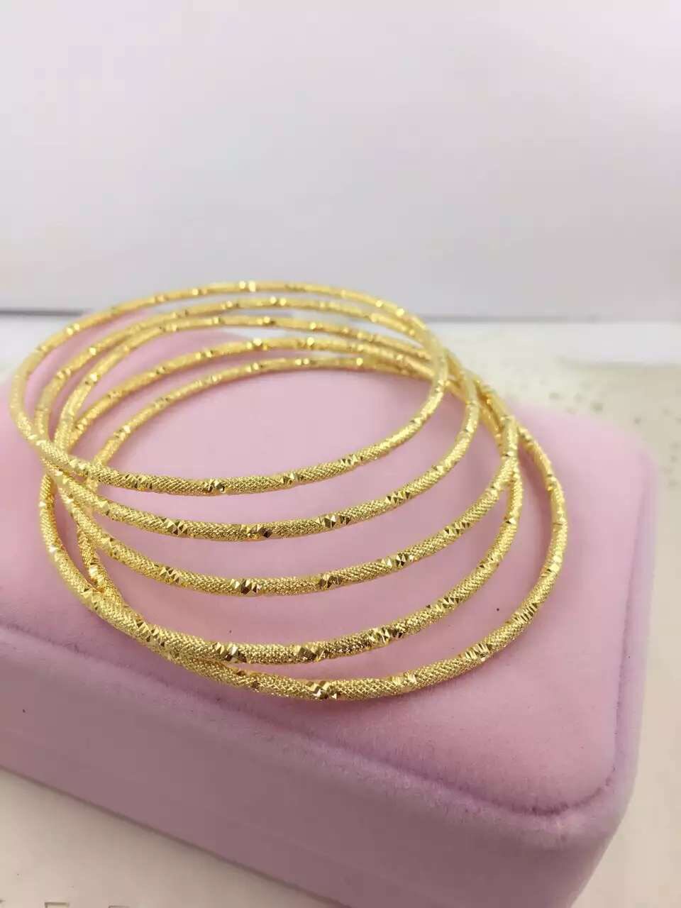 光面欧美风镀金饰品手环