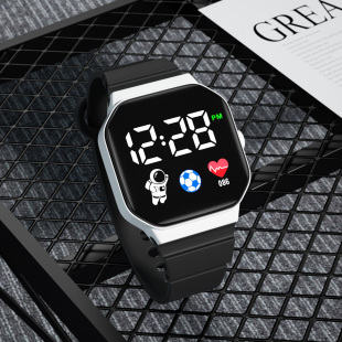 科技感太空人led电子手表简约时尚 森系初高中生炫酷运动电子表潮