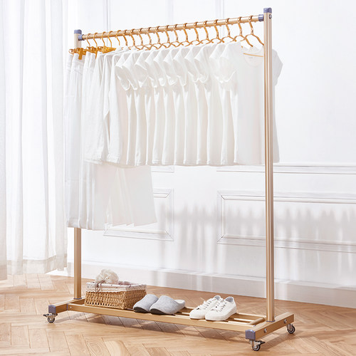 室内晾衣架落地单杆式