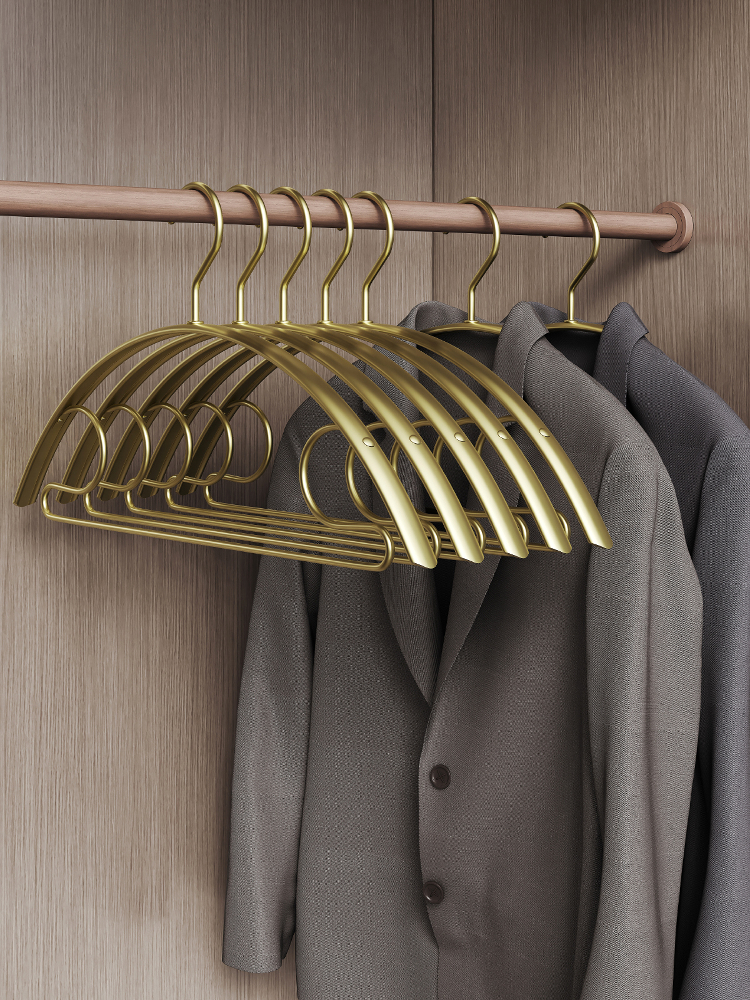 铭之铝合金晾衣架家用防滑不标记晾衣架羊绒大衣高档晾衣架