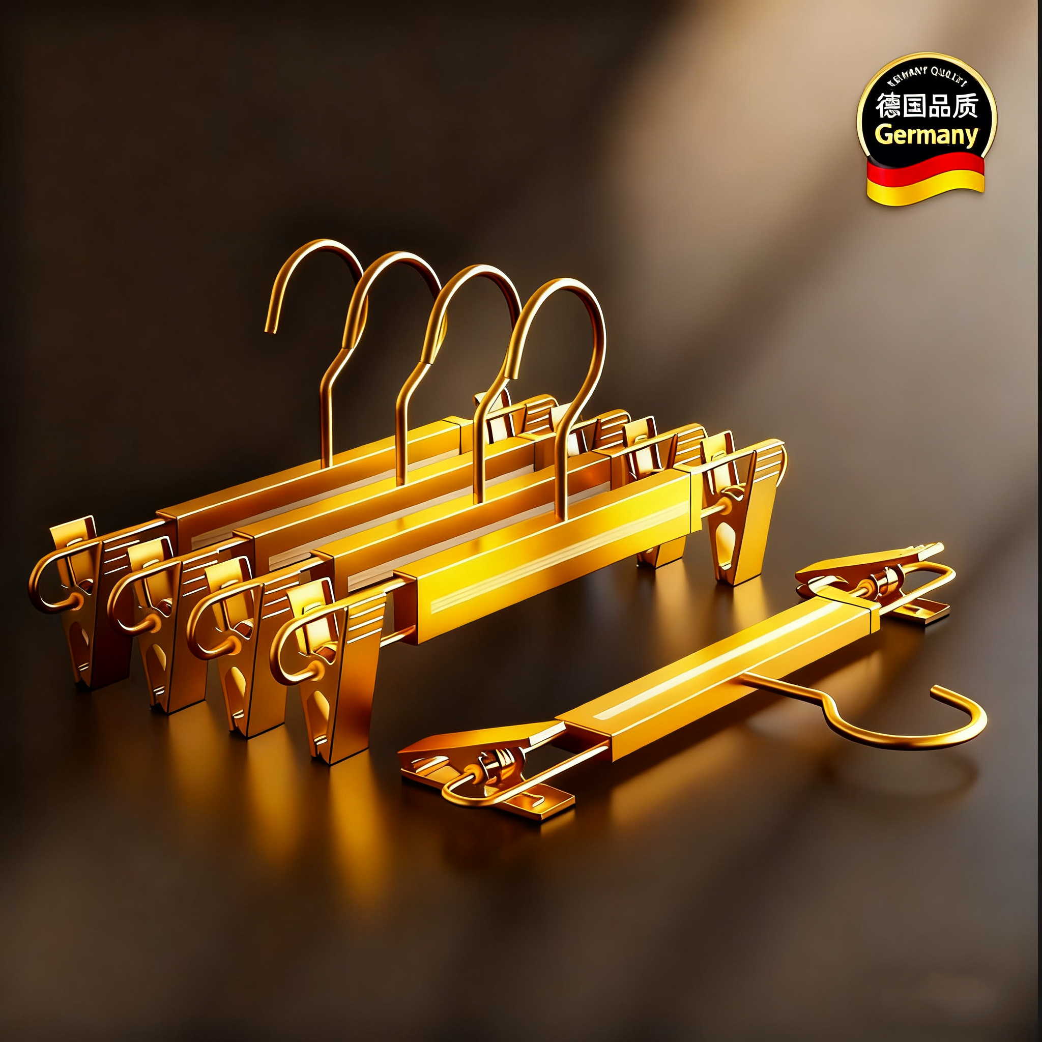 铝合金香金槟北欧风格带夹裤夹子