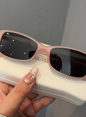 大框粉色框墨镜女高级感男