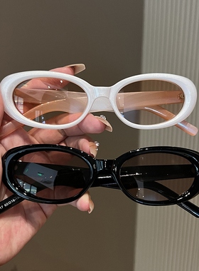 复古黑色椭圆小框2023