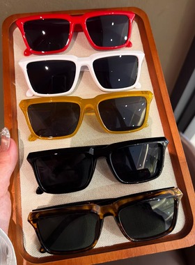 复古方框嘻哈墨镜男女百搭素颜高级感网红太阳眼镜防紫外线遮阳镜