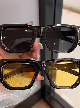 韩版新款复古猫眼黑色墨镜