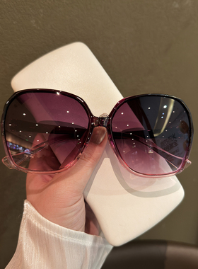 时尚优雅紫色墨镜女士防晒2026新款高级感防紫外光太阳镜开车专用