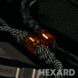 Hexard Pathogen PEI夜光管刀坠 伞绳坠 手电坠 EDC挂扣尾绳扣