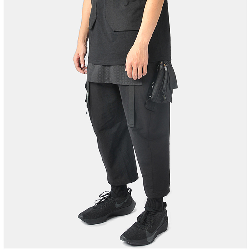 防水朋克长裤宽松机能风